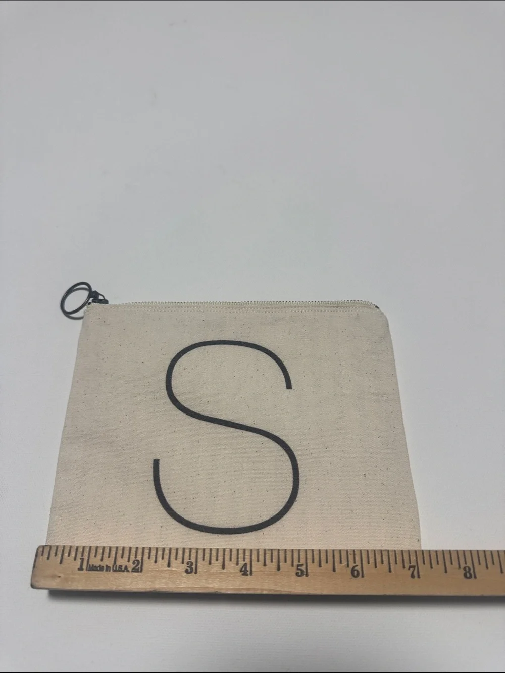 Pottery Barn Small Zippered Make Up Bag Initial S